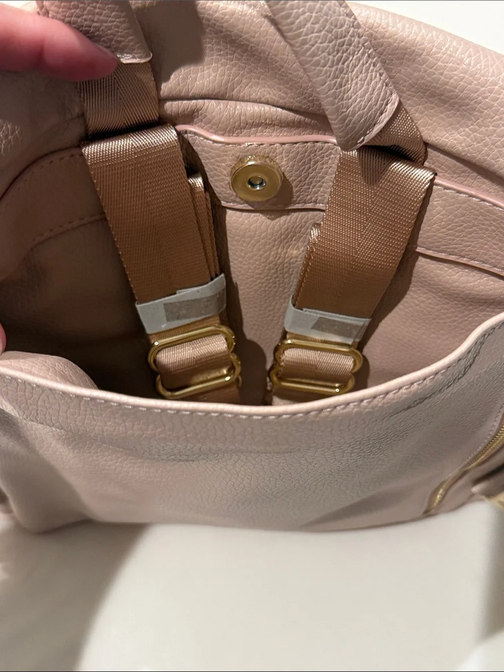 Fawn Design Dusty Rose Crossbody Bag with Gold Hardware